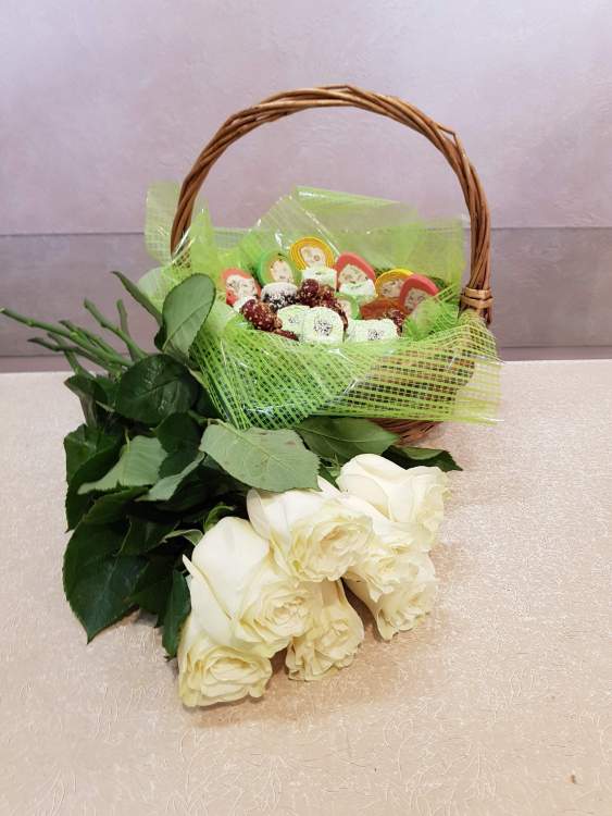 Купить Набор " Поздравление с Востока". в интернет-магазине Праздник цветов и подарков с доставкой по Хабаровску недорого.