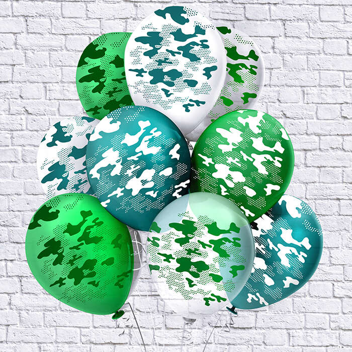 Купить Связка шаров "Камуфляж". в интернет-магазине Праздник цветов и подарков с доставкой по Хабаровску недорого.