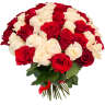 Букет Розы (красная + белая)