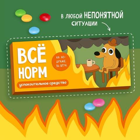 Купить Драже с какао "Все норм". в интернет-магазине Праздник цветов и подарков с доставкой по Хабаровску недорого.