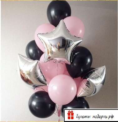 Купить букет из шаров "романтичный" в интернет-магазине Праздник цветов и подарков с доставкой по Хабаровску недорого.