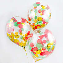 Купить букет из больших шаров "разноцветное конфетти"  в интернет-магазине Праздник цветов и подарков с доставкой по Хабаровску недорого.