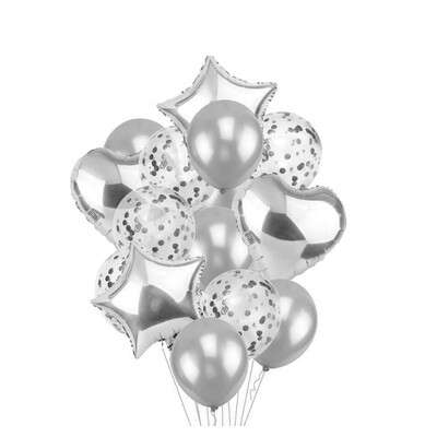 Купить Букет из шаров "Серебро" в интернет-магазине Праздник цветов и подарков с доставкой по Хабаровску недорого.
